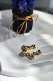 Zirkon Taşlı Yıldız EARCUFF Kıkırdak Küpe -Altın Renk