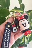 Sevimli Minie Mouse 3 boyutlu 1.Kalite Silikon Anahtarlık- Hediyelik -Çanta Süs Aksesuarı 