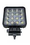 10v-30v Çalışma Lambası Kare 48w (16 X 3W POWER LEDLİ) (106*106 MM)