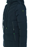 SİVAİST ERKEK LACİVERT SU VE RÜZGAR GEÇİRMEZ KAPÜŞONLU KALIN ŞİŞME MİGROGELLİ KABAN & MONT