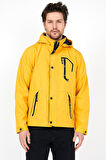 YENİ SEZON ERKEK SARI SOFTSHELL KAPÜŞONLU İÇ CEPLİ SU VE RÜZGAR GEÇİRMEZ MEVSİMLİK&YAZLIK MONT