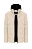 SİVAİST YENİ SEZON ERKEK KREM SU VE RÜZGAR GEÇİRMEZ KAPÜŞONLU KALIN İÇİ KÜRKLÜ ŞİŞME KABAN&MONT