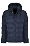 SİVAİST ERKEK KAPÜŞONLU LACİVERT SU VE RÜZGAR GEÇİRMEZ REGULAR ŞİŞME KABAN&MONT