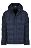 SİVAİST ERKEK KAPÜŞONLU LACİVERT SU VE RÜZGAR GEÇİRMEZ REGULAR ŞİŞME KABAN&MONT