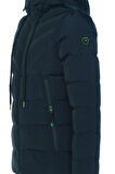 SİVAİST ERKEK LACİVERT SU VE RÜZGAR GEÇİRMEZ KAPÜŞONLU KALIN ŞİŞME MİGROGELLİ KABAN & MONT