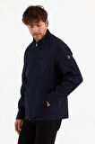 Yeni Sezon Erkek Lacivert İki İç Cepli Su Ve Rüzgar Geçirmez Mevsimlik&Yazlık Mont