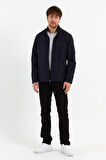 Yeni Sezon Erkek Lacivert İki İç Cepli Su Ve Rüzgar Geçirmez Mevsimlik&Yazlık Mont