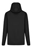 Siyah Erkek %100 Su Geçirmez İçi Polarlı İç Çepli Çıkartılabilir Kapüşonlu Softshell Mont&Kaban 