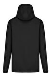 Siyah Erkek %100 Su Geçirmez İçi Polarlı İç Çepli Çıkartılabilir Kapüşonlu Softshell Mont&Kaban 