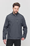 Yeni Sezon Erkek Antrasit İki İç Cepli Su Ve Rüzgar Geçirmez Mevsimlik&Yazlık Mont