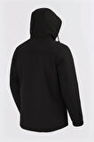 Erkek Siyah Outdoor Su İtici Kapüşonlu Kaban – Rüzgar Geçirmez, Hafif ve Dayanıklı