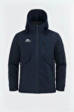 Erkek Lacivert Outdoor Su İtici Kapüşonlu Kaban – Rüzgar Geçirmez, Hafif ve Dayanıklı