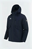 Erkek Lacivert Outdoor Su İtici Kapüşonlu Kaban – Rüzgar Geçirmez, Hafif ve Dayanıklı