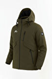 Erkek Yeşil Outdoor Su İtici Kapüşonlu Kaban – Rüzgar Geçirmez, Hafif ve Dayanıklı