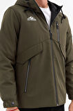 Erkek Yeşil Outdoor Su İtici Kapüşonlu Kaban – Rüzgar Geçirmez, Hafif ve Dayanıklı