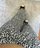 Leopar Detay Desenli Bol Paça Pantolon