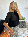 Leopar Detay Desenli Bol Paça Pantolon