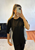 Siyah Garnili Oversize Takım