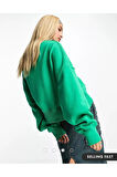 Sportswear Phoenix Fleece Oversized Cropped Crew Printed Kadın Sweatshirt NDDSPORT