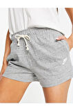 Fleece Standat Kesim Kadın Gri Spor Şort