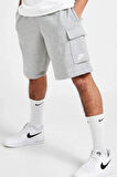 Sportswear Clup Fleece Erkek Gri Kargo Cepli Şort