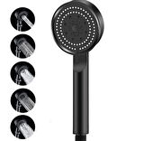 Sardıcı Turbo Fan 5 Fonksiyonlu Su Tasarruflu Duş Başlığı Siyah