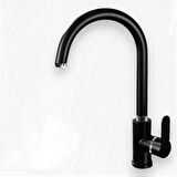 Sardıcı BTR1040 Siyah Delta Mutfak Bataryası Sıcak Soğuk Çift Su Girişli Mutfak Eviye Bataryası