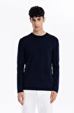 Bisiklet Yaka Slim Fit Basic Erkek Triko Kazak