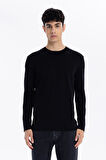 Bisiklet Yaka Slim Fit Basic Erkek Triko Kazak