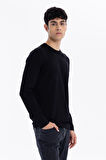 Bisiklet Yaka Slim Fit Basic Erkek Triko Kazak