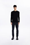 Bisiklet Yaka Slim Fit Basic Erkek Triko Kazak
