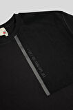 Bisiklet Yaka Göğsü Garni ve Baskı Detaylı Erkek T-shirt