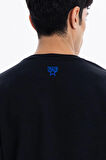 Bisiklet Yaka Önü GMG Baskılı Erkek Sweatshirt