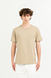 Bisiklet Yaka Kol Ucu Duble %100 Pamuk Slim Fit Erkek T-shirt