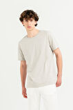 Bisiklet Yaka Kol Ucu Duble %100 Pamuk Slim Fit Erkek T-shirt