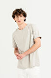 Bisiklet Yaka Kol Ucu Duble %100 Pamuk Slim Fit Erkek T-shirt