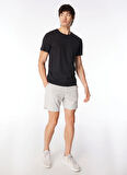 Bisiklet Yaka Önü Taşlı Yazılı %100 Pamuk Slim Fit Erkek T-shirt