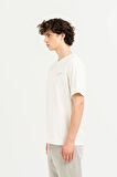 Bisiklet Yaka Baskılı %100 Pamuk Oversize Erkek T-shirt