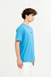 Bisiklet Yaka Sırtı Baskılı %100 Pamuk Oversize Erkek T-shirt