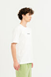 Bisiklet Yaka Sırtı Baskılı %100 Pamuk Oversize Erkek T-shirt