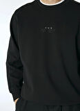 Bisiklet Yaka Göğsü Çıtçıt Cepli Slim Fit Erkek Sweatshirt