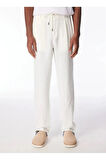 Arkası Torba Cepli %100 Keten Regular Erkek Pantolon