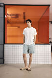 Bisiklet Yaka Kol Ucu Duble Slim Fit Erkek T-shirt
