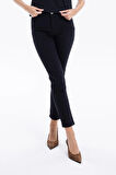 Basic 5 Cep Casual Slim Fit Kadın Dokuma Pantolon