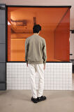Bisiklet Yaka Baskılı Regular Fit Erkek Sweatshirt