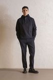 Kapüşonlu Çıtçıt ve Fermuar Detaylı Kanguru Cepli Erkek Sweatshirt