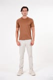 Bisiklet Yaka Kol Ucu Duble Basic Erkek T-shirt