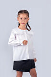 Kız Çocuk Okul Gömleği Dantelli Yaka 5-8 Yaş