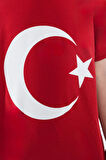 Erkek Çocuk Türk Bayraklı Kırmızı Tshirt Penye