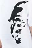 Kız Çocuk Atatürk Siluet Baskılı Beyaz Tshirt
